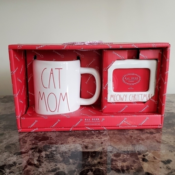 🇺🇸 Rae Dunn Cat Mom Mug & Photo Frame "Meowy Christmas" Gift Set - Picture 8 of 8